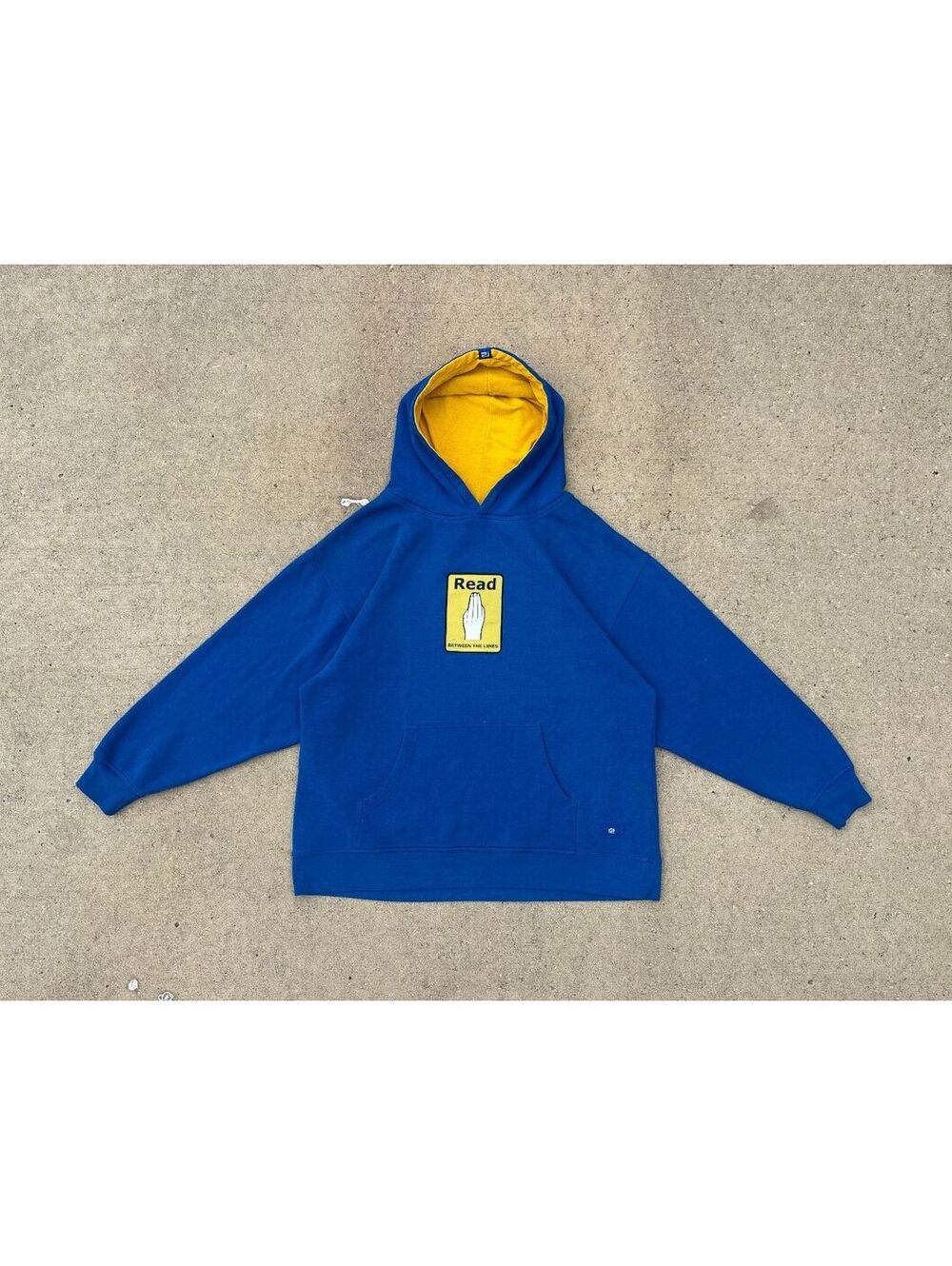 Randy River Blue and Yellow 'Read Between The Lines' Hoodie